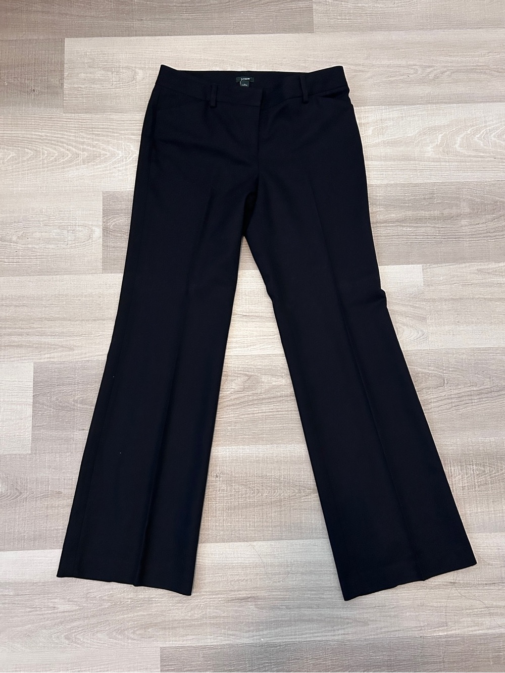 J.Crew Wool Blend Low Fit Flare Bootcut Dress Pants in Black Size 6